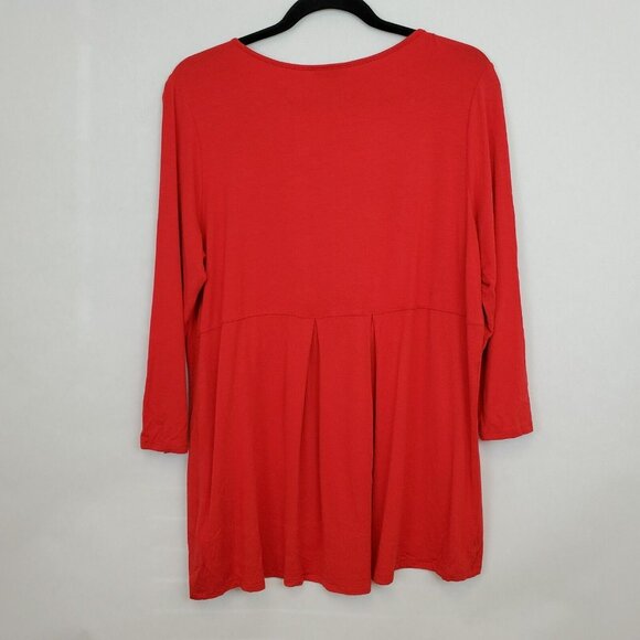 J. Jill Top Womens Medium Wearever Collection Scoop Neck Pleat Back Scoop Neck - Picture 6 of 9